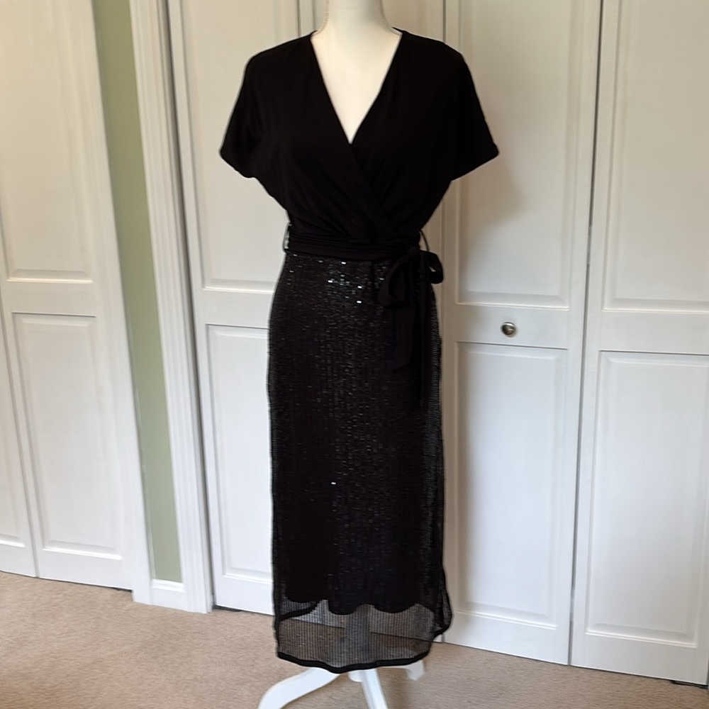 Grace Karin Black Sequin Embellished Dress